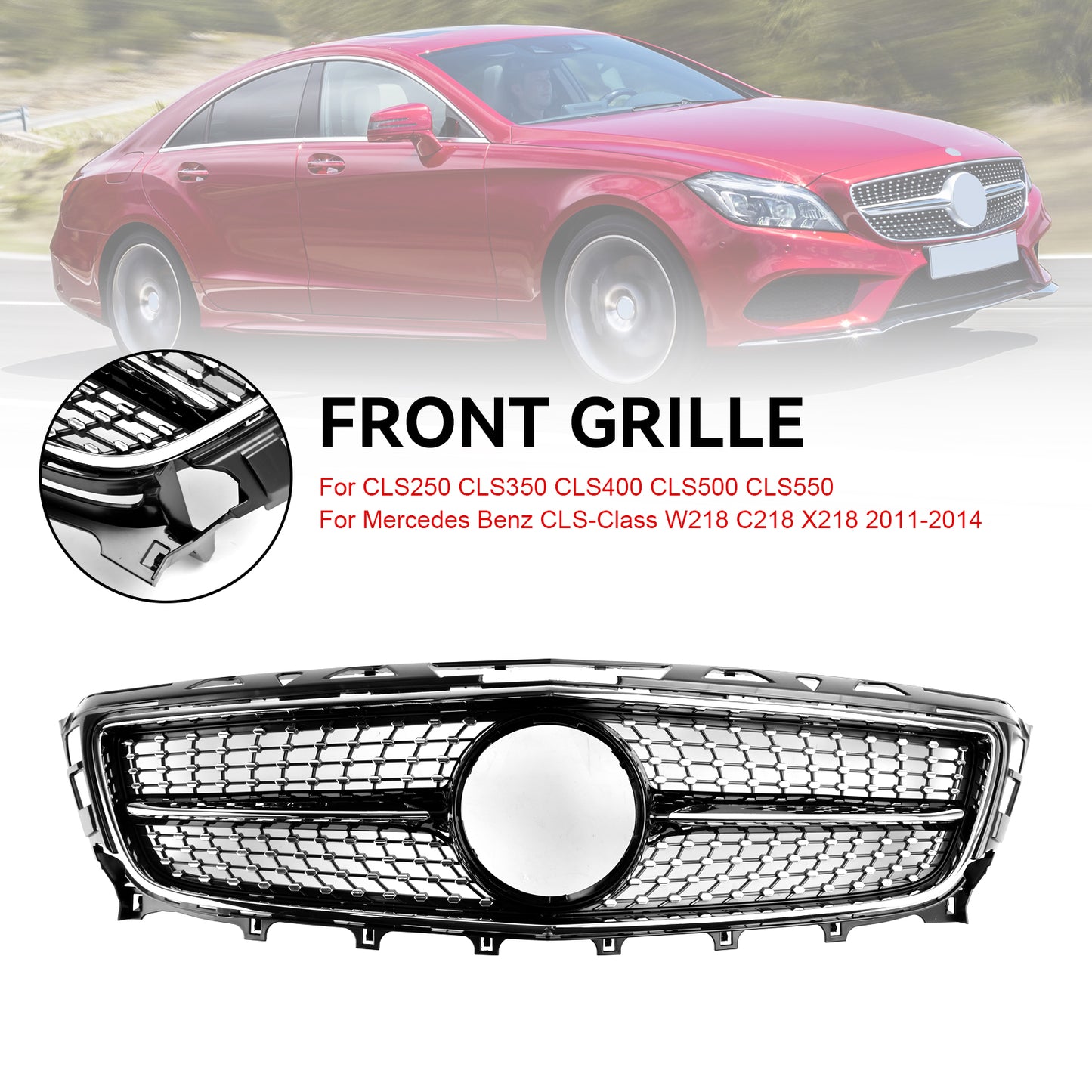 Per Mercedes-Benz W218 Classe CLS ClS350/500/550 2011-2014 Griglia anteriore