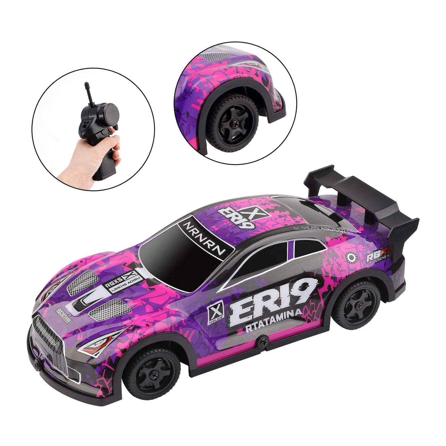 Wltoys 22206 RTR 1/22 2.4G 15km/h Auto da corsa con telaio in metallo Giocattolo regalo Viola