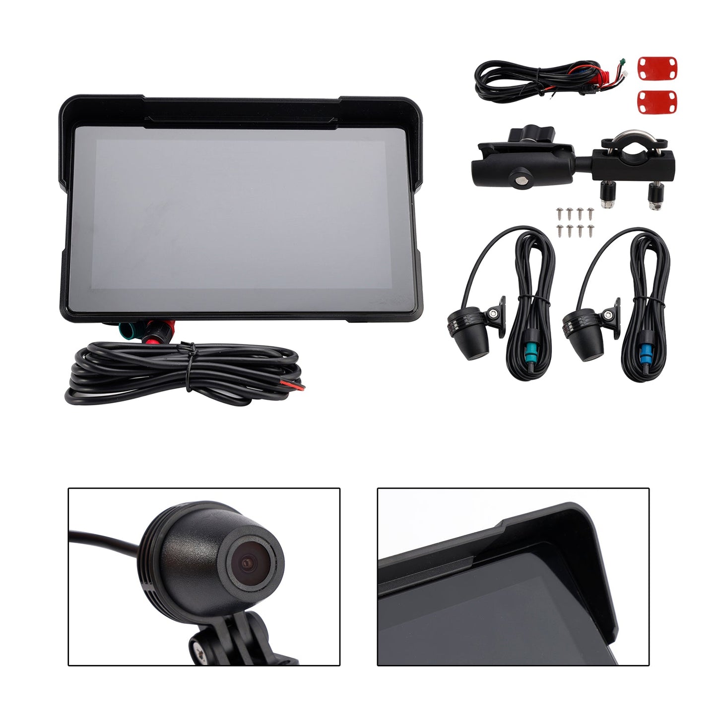 Motociclo CarPlay 7 pollici universale registrazione 1080P per scooter moto