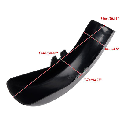 Parafango anteriore in ABS per Touring Electra Glide Road King 1989-2013 Nero
