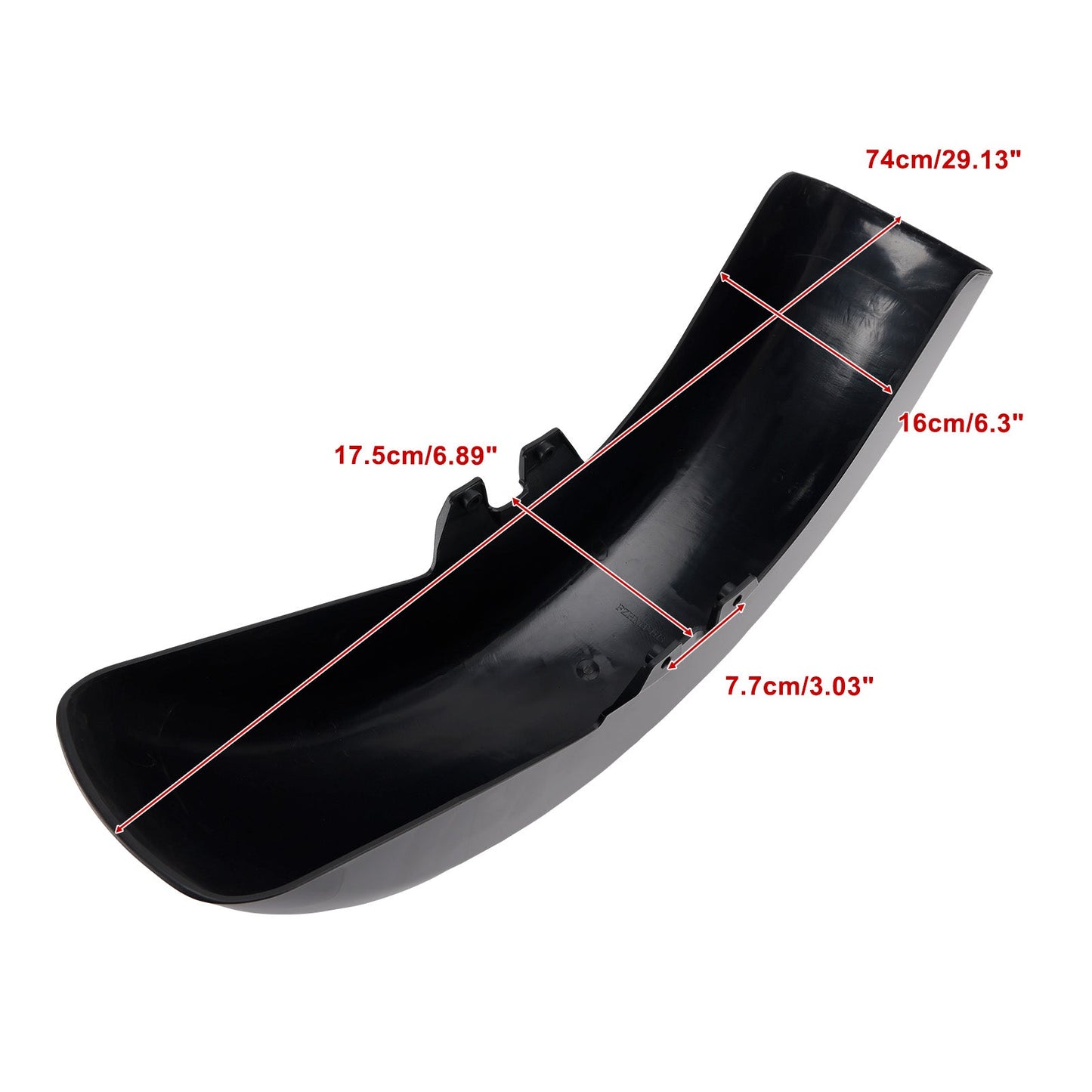 Parafango anteriore in ABS nero per Harley Electra Glide Street Glide (1989-2013).