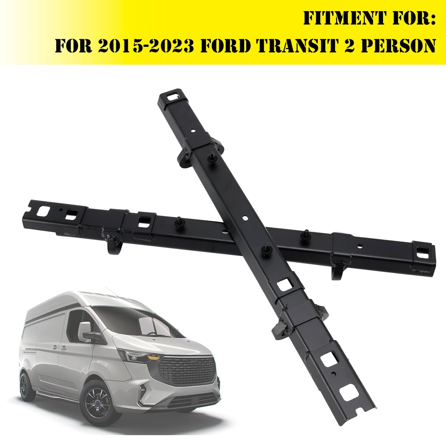 Staffa per binario da pavimento per sedile a panca da 2 posti per Ford Transit 2015-2023, 2 pezzi