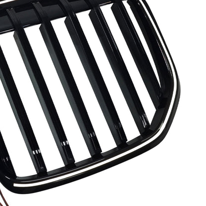 Griglia paraurti anteriore a linea singola nera con LED per BMW X7 G07 2023-2026
