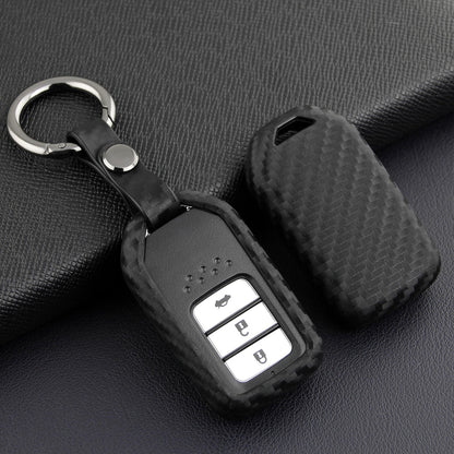Custodia in pelle e silicone per chiave auto con fibbia per Honda