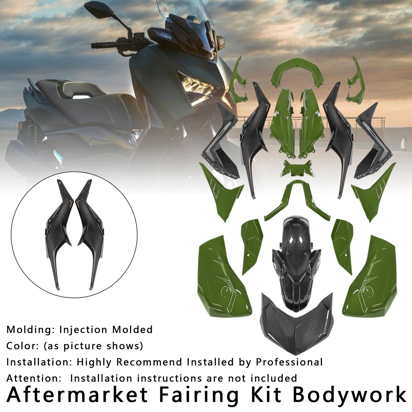 Kit carenatura carrozzeria iniezione Yamaha X-MAX 300 XMAX 2023-2024
