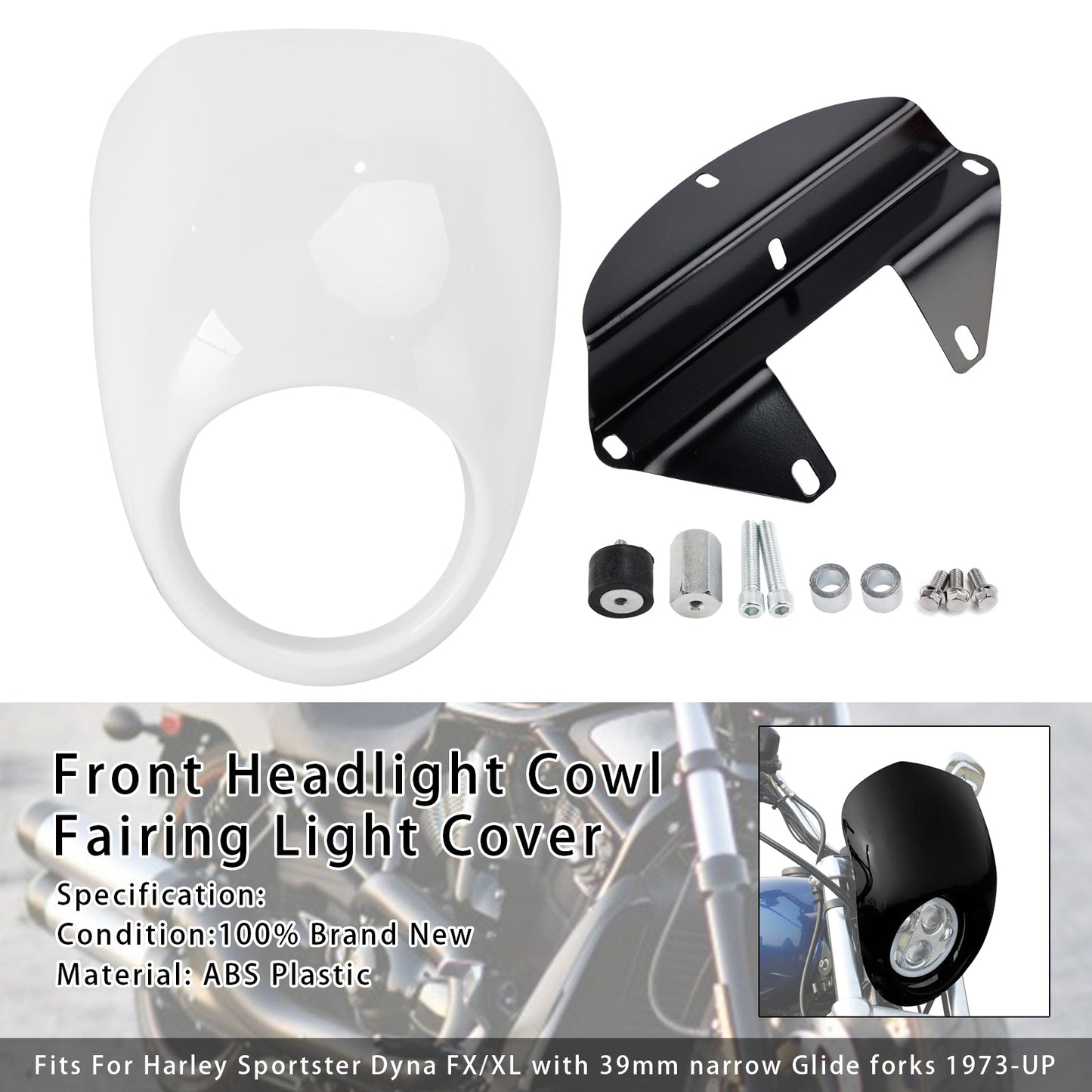 Copertura faro anteriore Sportster Dyna XL 883 1200 FX dal 1973 in poi
