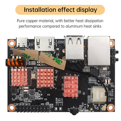 Dissipatore di calore per scheda di sviluppo Quanzhi H618, radiatore in rame puro per Kickpi K2B