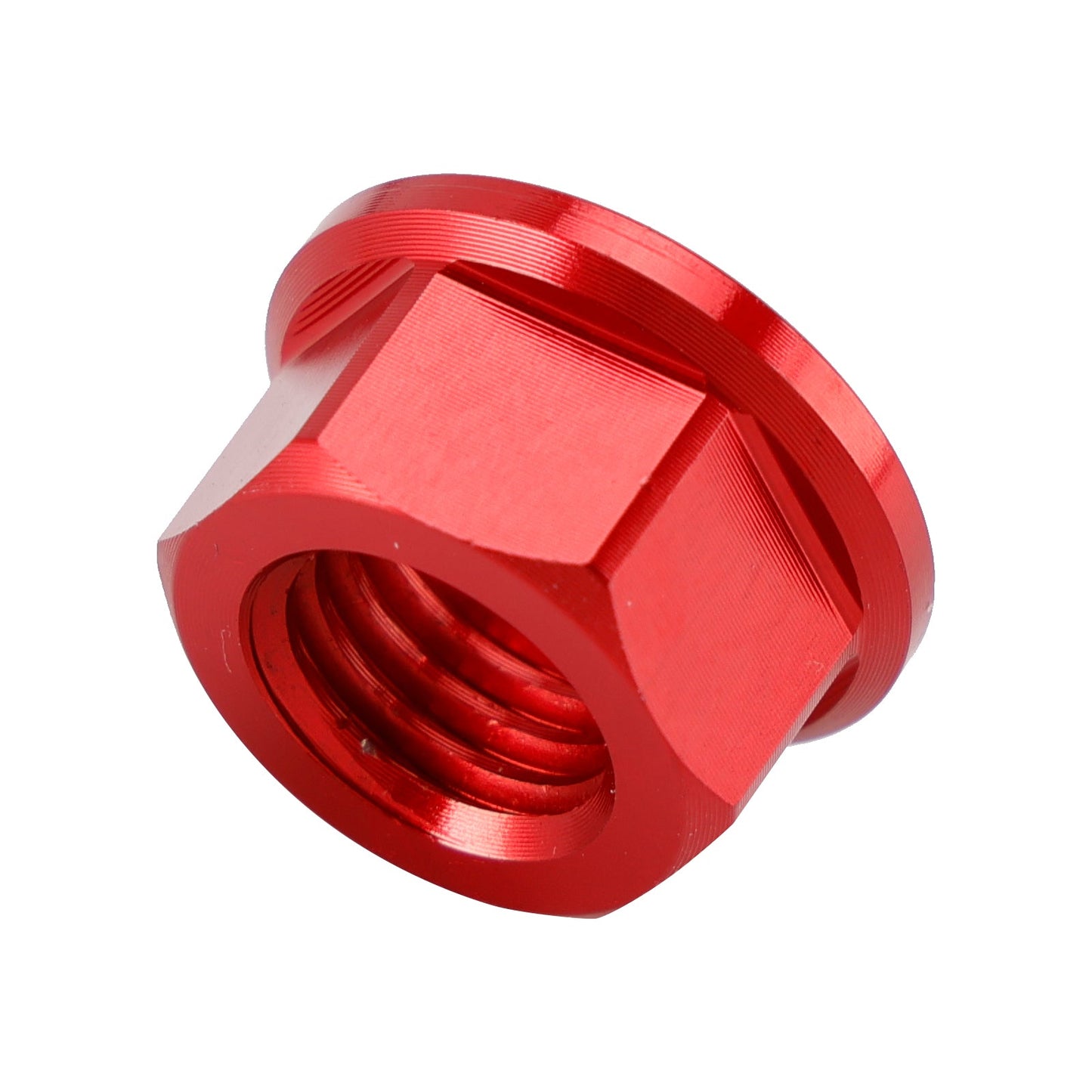 Confezione da 6 dadi flangiati per pignone posteriore in alluminio M10X1,5 mm rossi per moto