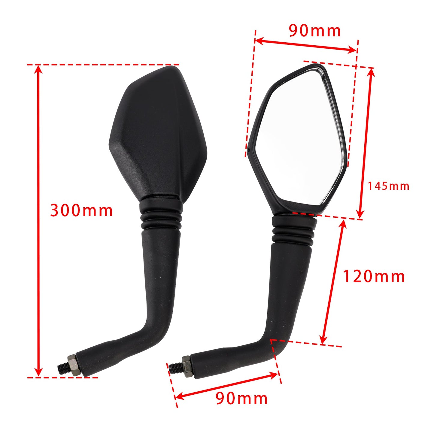 Set specchietti retrovisori sinistro e destro per Duke 125 200 250 390 Adventure 390 2011-2025