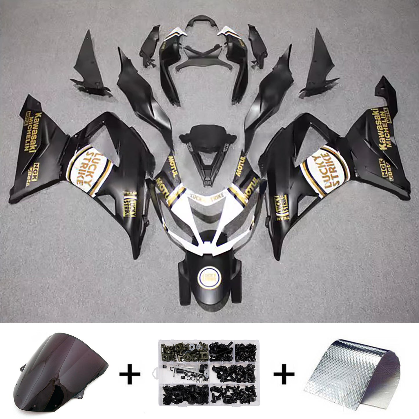 Kit carenatura iniezione in plastica ABS adatto per Kawasaki ZX6R 636 2013-2018