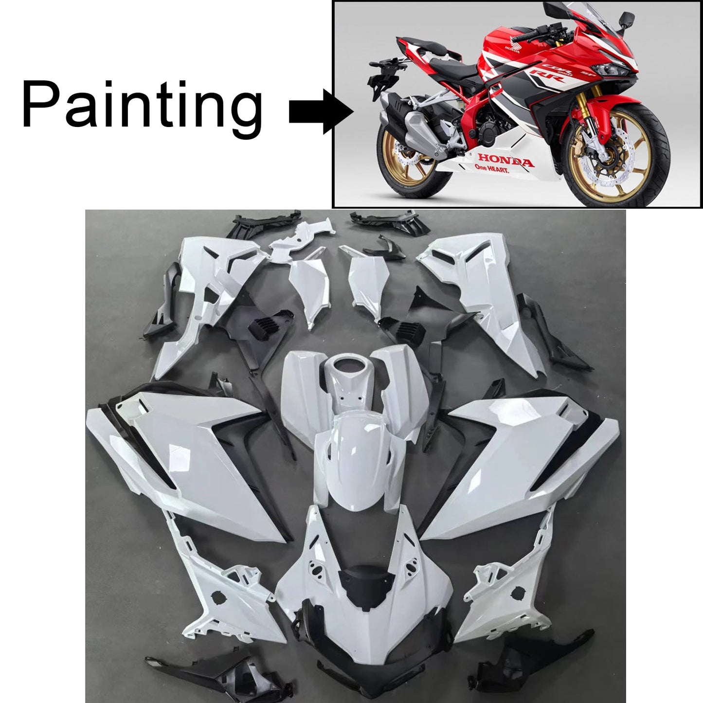 Kit carenatura iniezione Honda CBR250RR 2023-2024 Carrozzeria plastica ABS