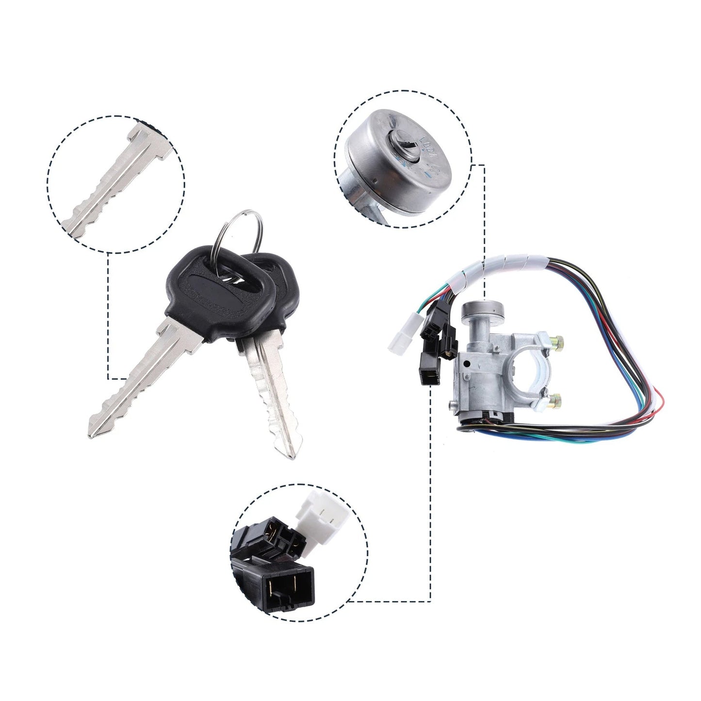 Interruttore di accensione con 2 chiavi UB3976290 per Mazda Pickup B2000 B2200 B2600 1986-1993