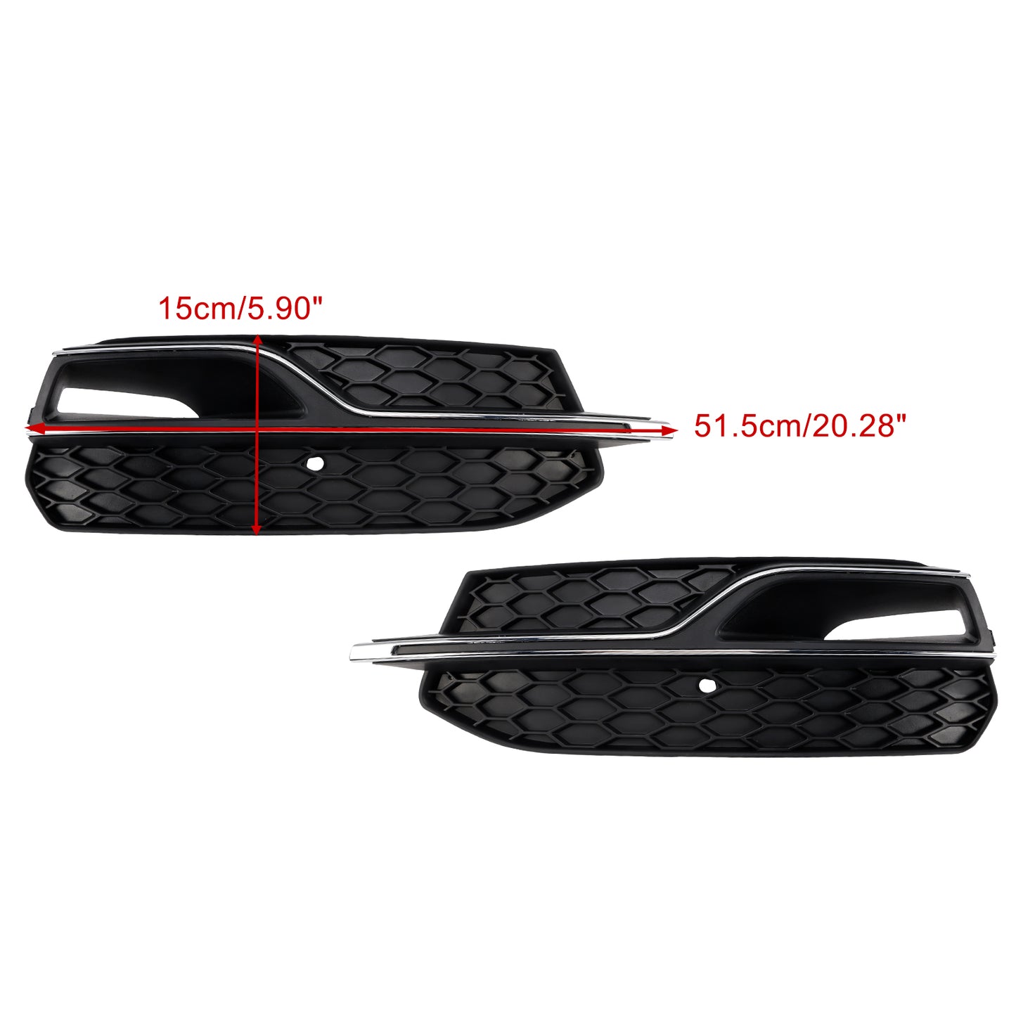 Front Lower Fog Light Cover Grill Grille Per AUDI A3 S3 S-Line 2013-2016