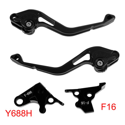Nuova leva freno e frizione corta compatibile con Yamaha FZ6 FAZER XSR 700 900 ABS, colore nero.