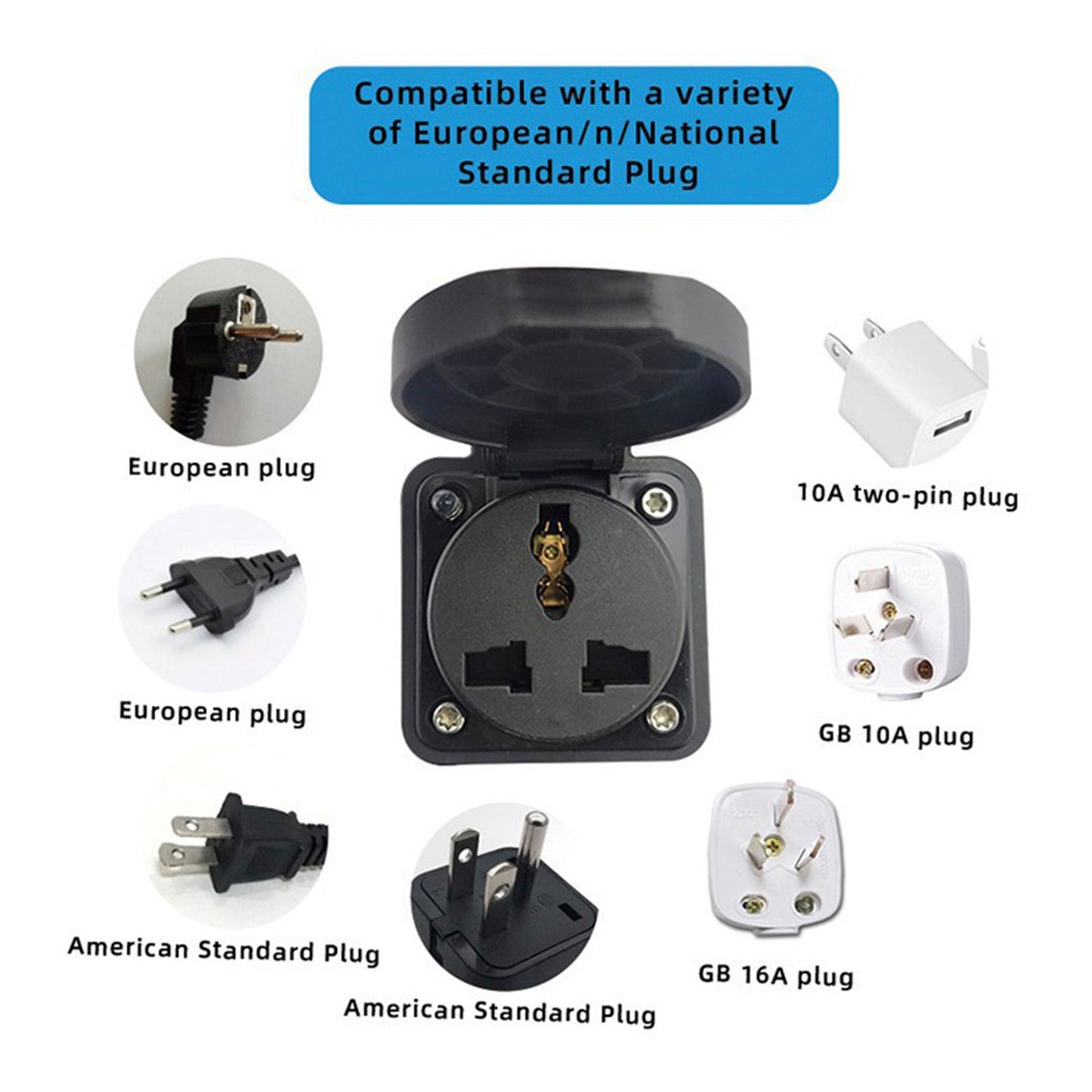 Scarica V2L Tipo 2 a Spina Euro Adattatore per caricabatterie EV 16A EVSE IEC62196 Spina