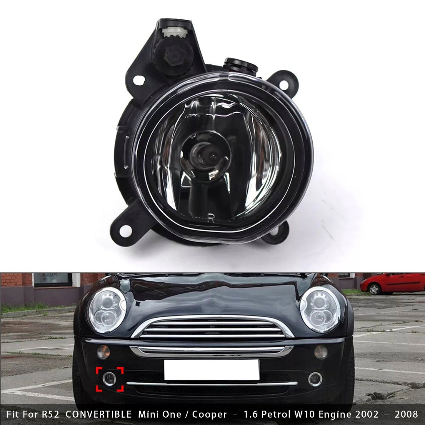 1 pz. Paraurti anteriore destro fendinebbia per Mini Cooper One R50 R52 R53 63176925050