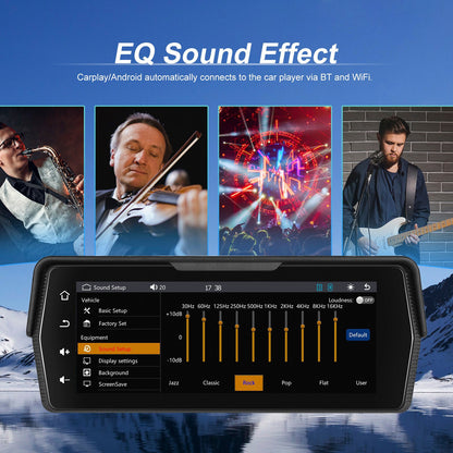 Mirroring dello schermo Android Auto Wireless CarPlay PND da 6,86 pollici per motociclette