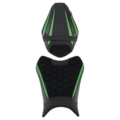 Kit sella conducente e passeggero ZX-6R per Kawasaki 2019-2025, cuscino posteriore verde