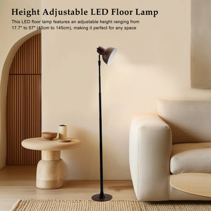 Lampada da terra e da tavolo a LED regolabile, nera, dimmerabile per soggiorno/ufficio, 3 colori