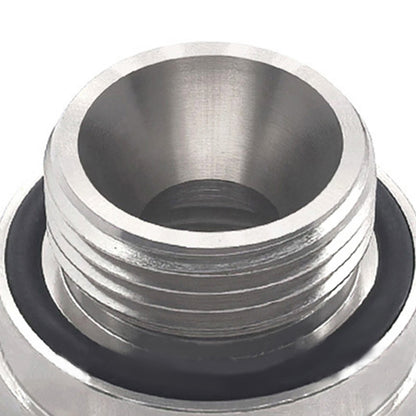 Adattatore per valvola di scarico olio, filettatura 27mm-2.0, colore argento, codice A-211.