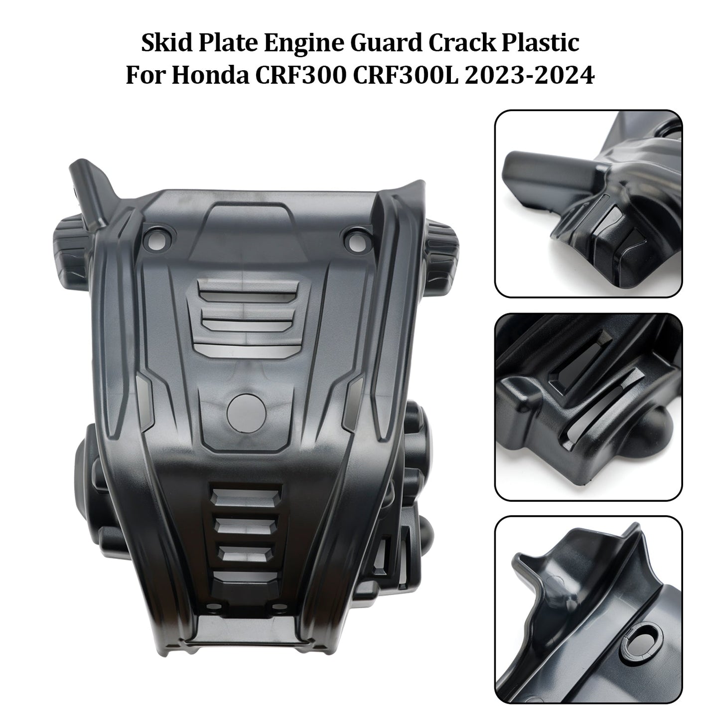 Piastra paramotore Honda CRF300 CRF300L 2023-2024 Protezione motore in plastica crepata