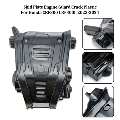 Piastra paramotore Honda CRF300 CRF300L 2023-2024 Protezione motore in plastica crepata