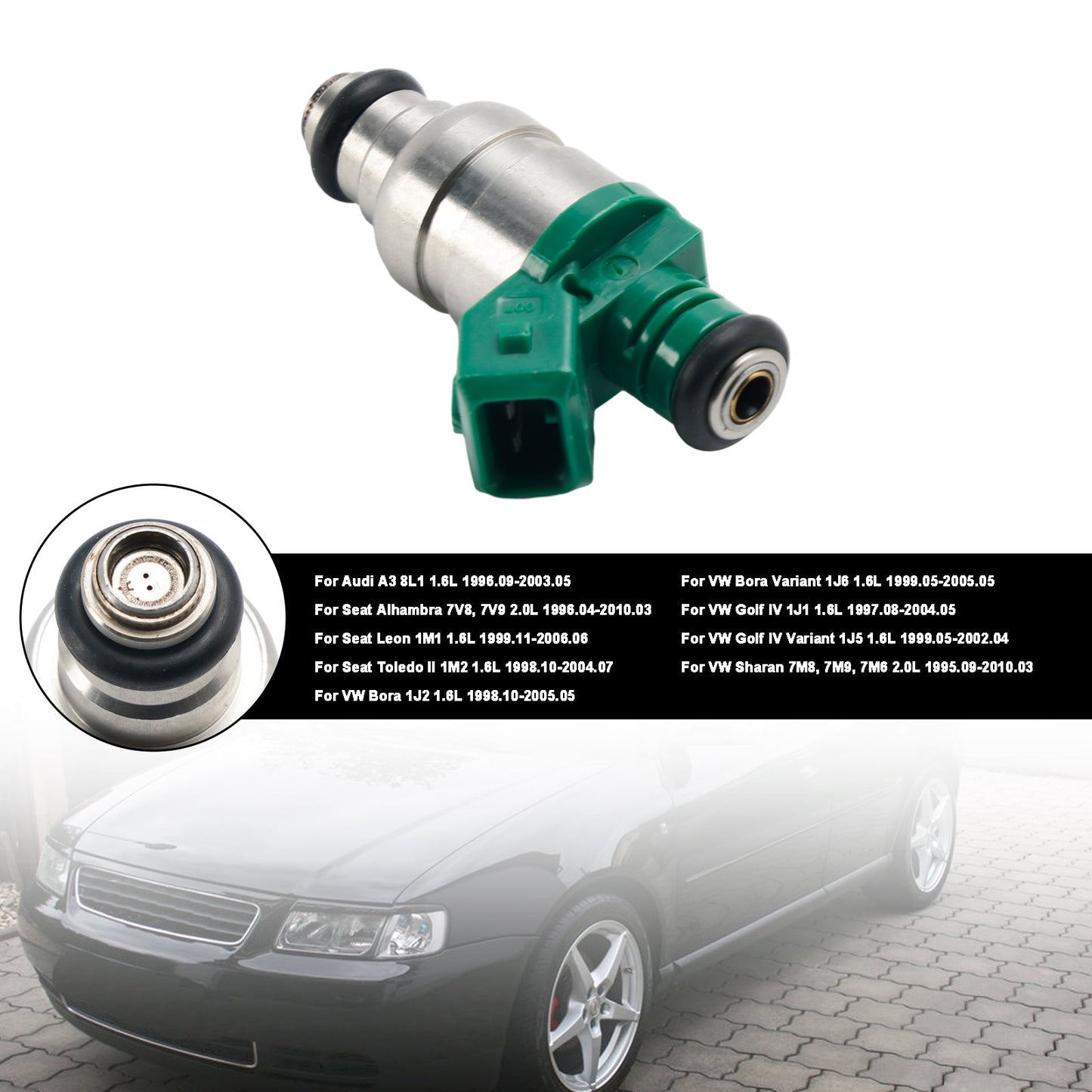 1 pz. Iniettore carburante 037906031AA Adatto per Audi A3 1.6L 1996-2003 Adatto per Seat Adatto per VW
