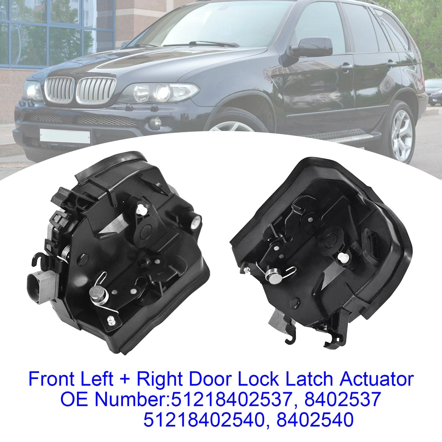 Coppia di attuatori per serratura porta anteriore 51218402537/540 per BMW X5 E53 00-06