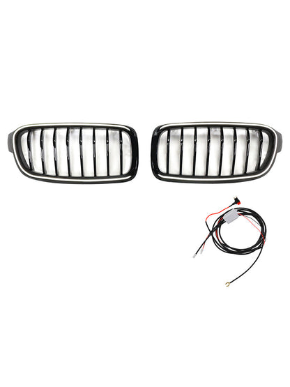 Griglia anteriore a rene nera lucida BMW Serie 3 F30 Berlina 2012-2019 51137263481 51137255412