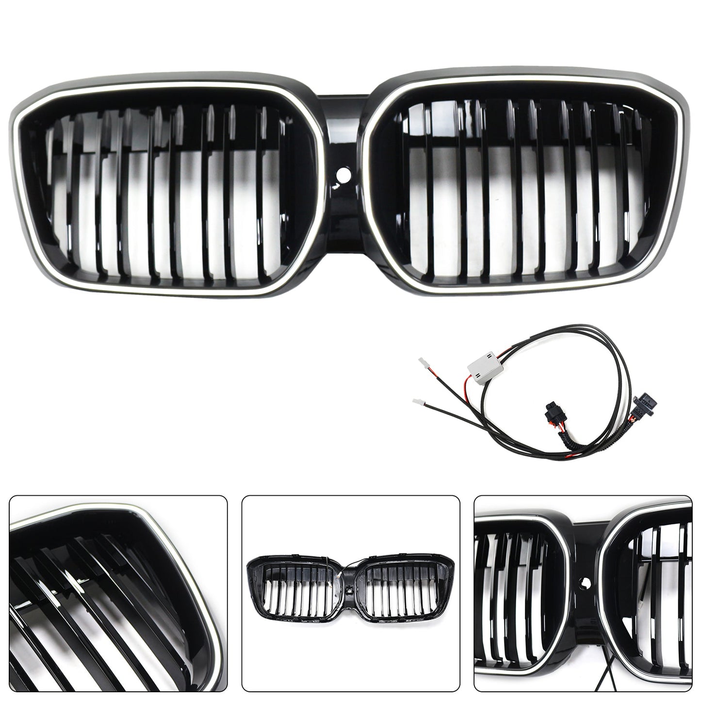 Griglia anteriore a doppio rene nera BMW IX3 G08 LCI 2022-2024