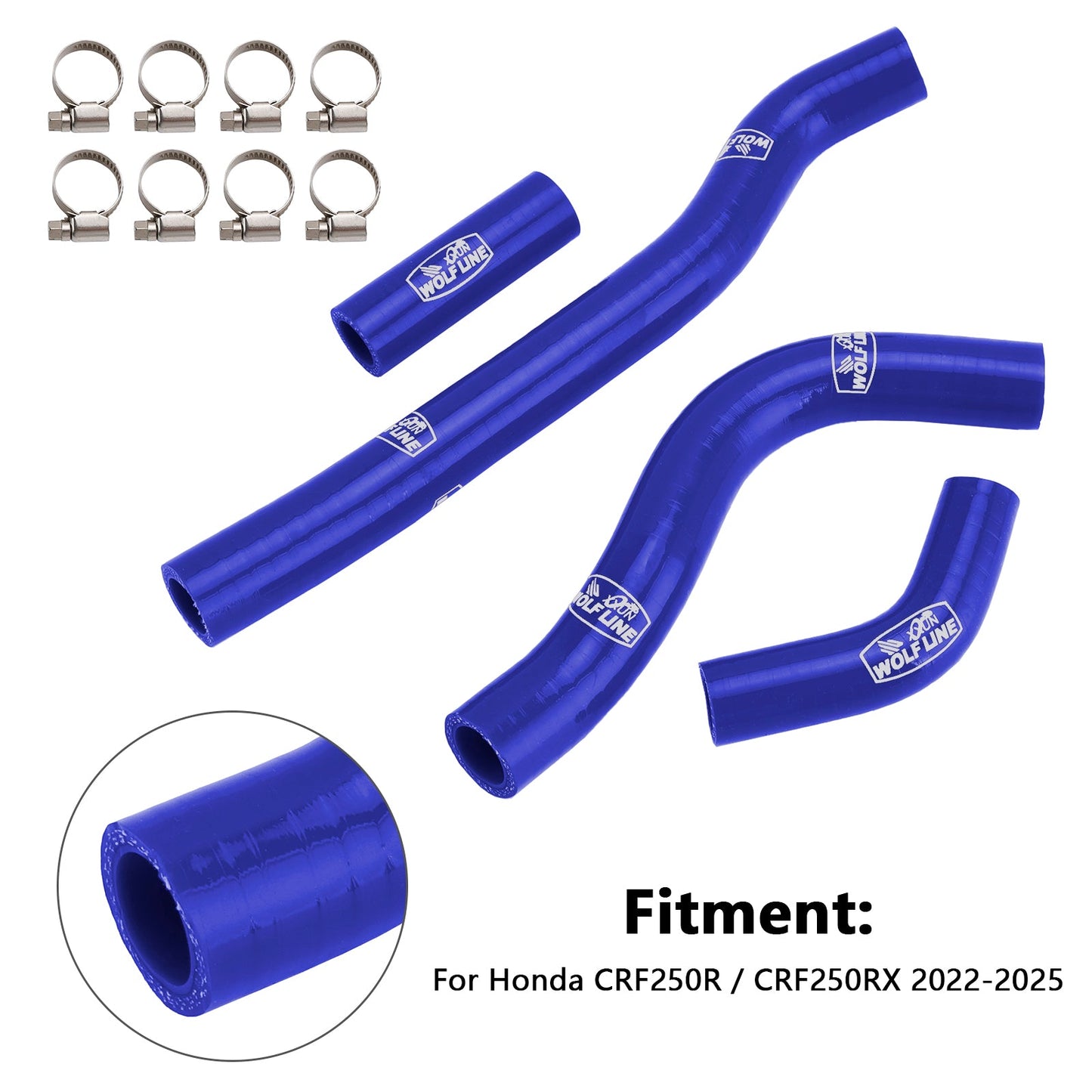 Tubo flessibile del liquido di raffreddamento del radiatore in silicone Honda CRF250R CRF250RX 2022-2025