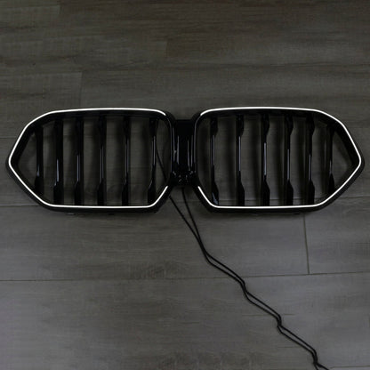 Griglia paraurti anteriore nera BMW X6 G06 M60i 2023-2025 con foro per telecamera