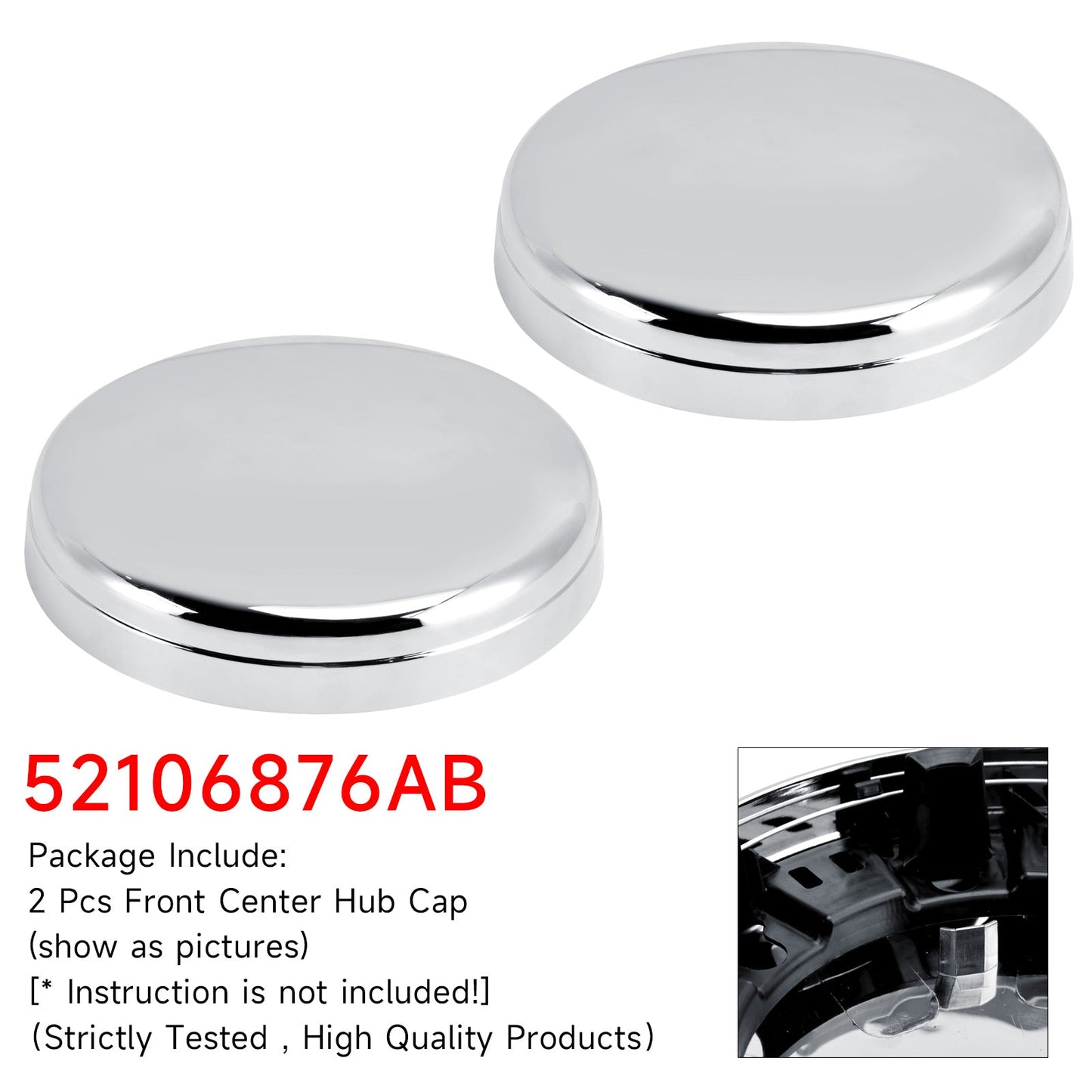 2 coprimozzi centrali anteriori per Dodge Ram 3500 Pickup Dually 03-18 52106876AB