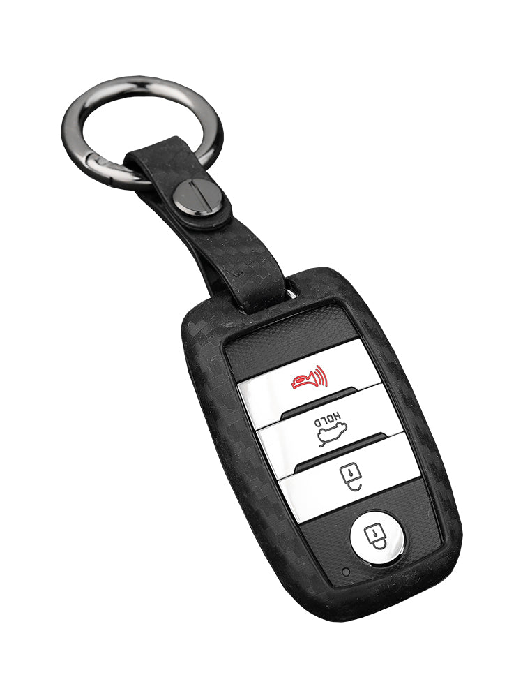 Custodia in pelle e silicone per chiave auto con fibbia per Kia