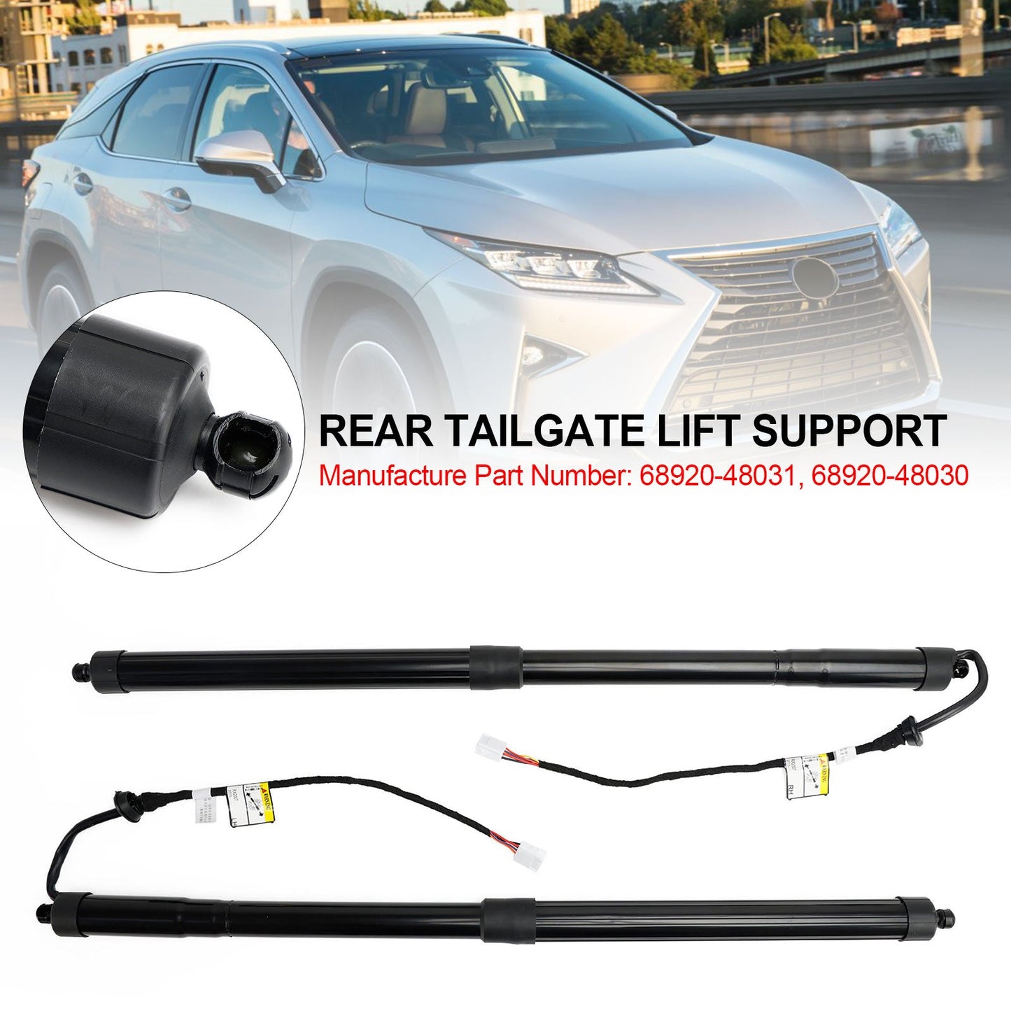 Lexus RX 350 BASE 2016-2019 (il numero di telaio inizia con J) 2 pezzi di montanti di supporto del portellone posteriore 6892048031 6891048071