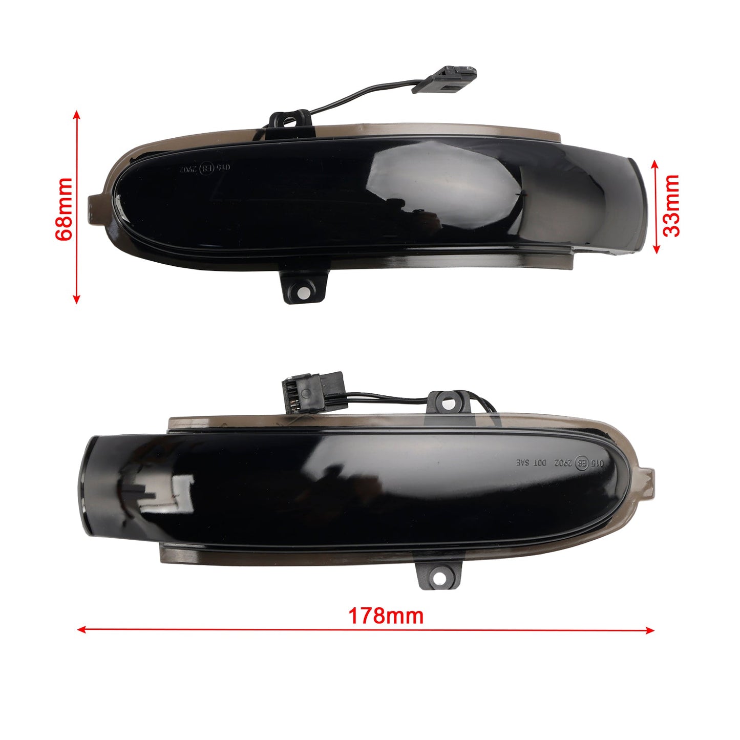 Luce di direzione sequenziale a LED fumé per specchietto laterale per Mercedes-Benz Classe GE