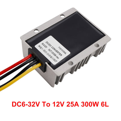 Regolatore di alimentazione per auto stabilizzatore di tensione DC-DC da 6-32 V a 12 V 25 A impermeabile