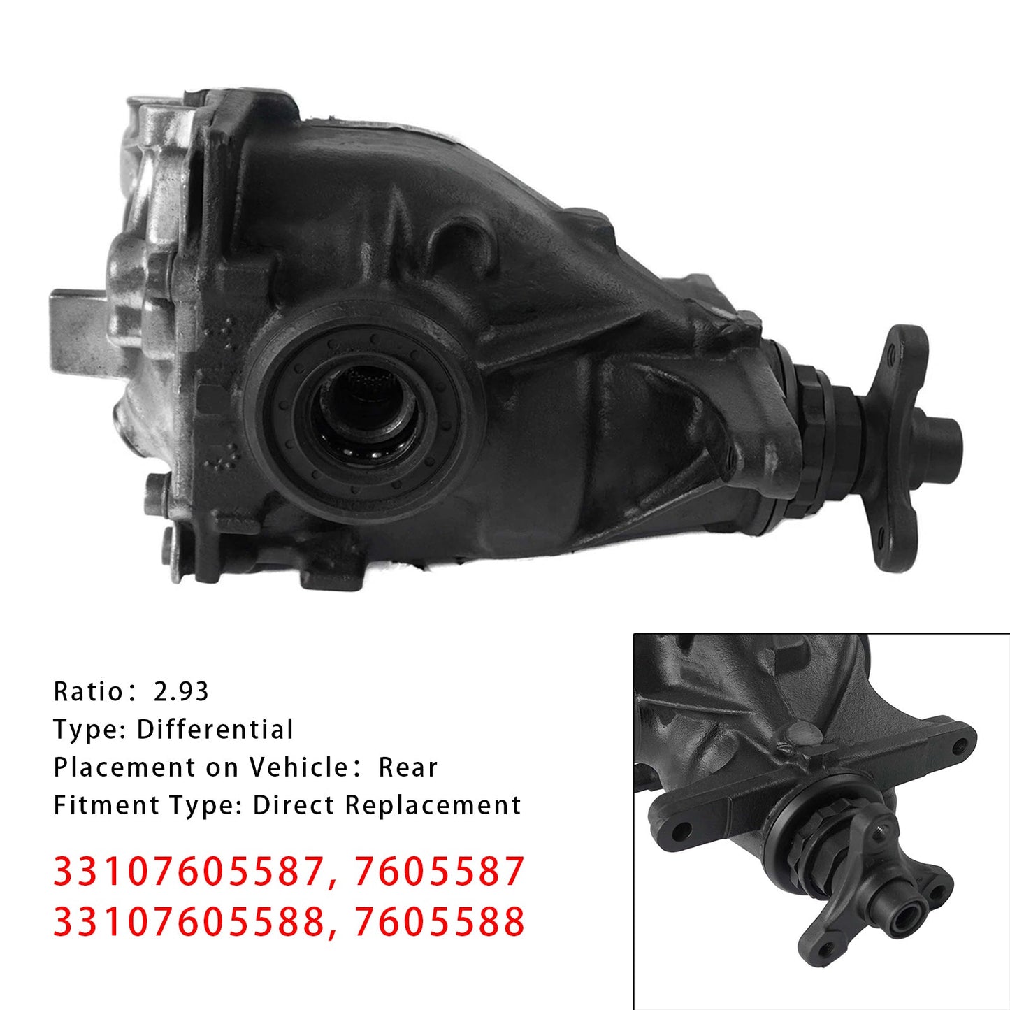 Differenziale posteriore BMW Serie 1 F20 F21 116D rapporto 2,93 33107605587