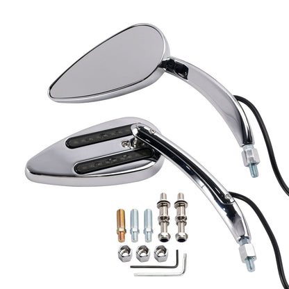 Specchietti retrovisori a LED personalizzati cromati per Electra Street Road Glide 1990-2021