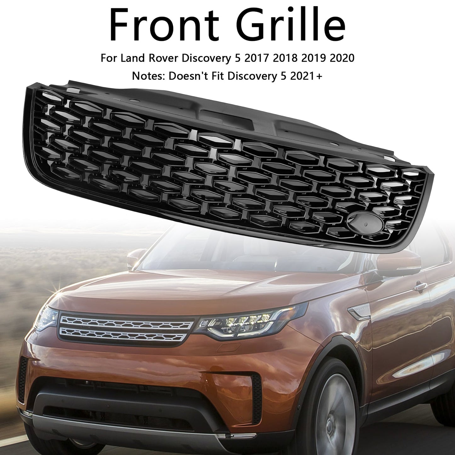 Griglia anteriore stile dinamico Land Rover Discovery 5 L462 2017-2020 nera