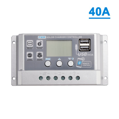 Regolatore solare PWM 10A-60A APP mobile Regolatore solare di controllo intelligente