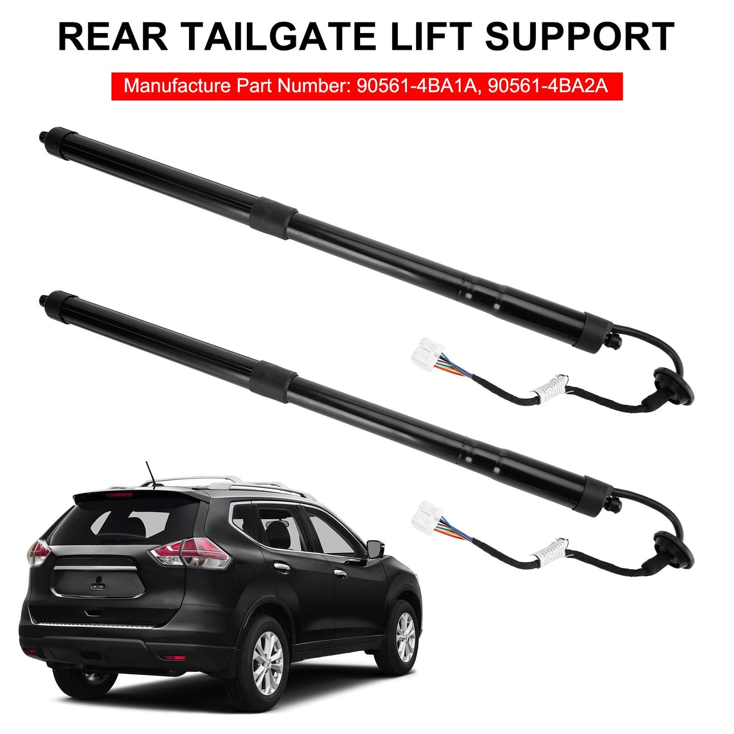 2017-2019 Nissan Rogue SV Hybrid Sport Utility 4 porte 2.0L 2 pezzi montanti elettrici portellone posteriore 905614BA4A 971827851