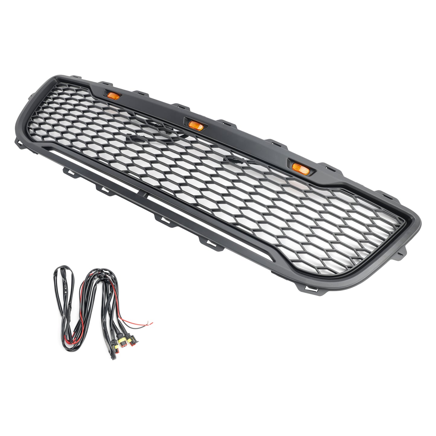 1999-2003 Ford F150 Griglia per paraurti anteriore a nido d'ape nera opaca con LED