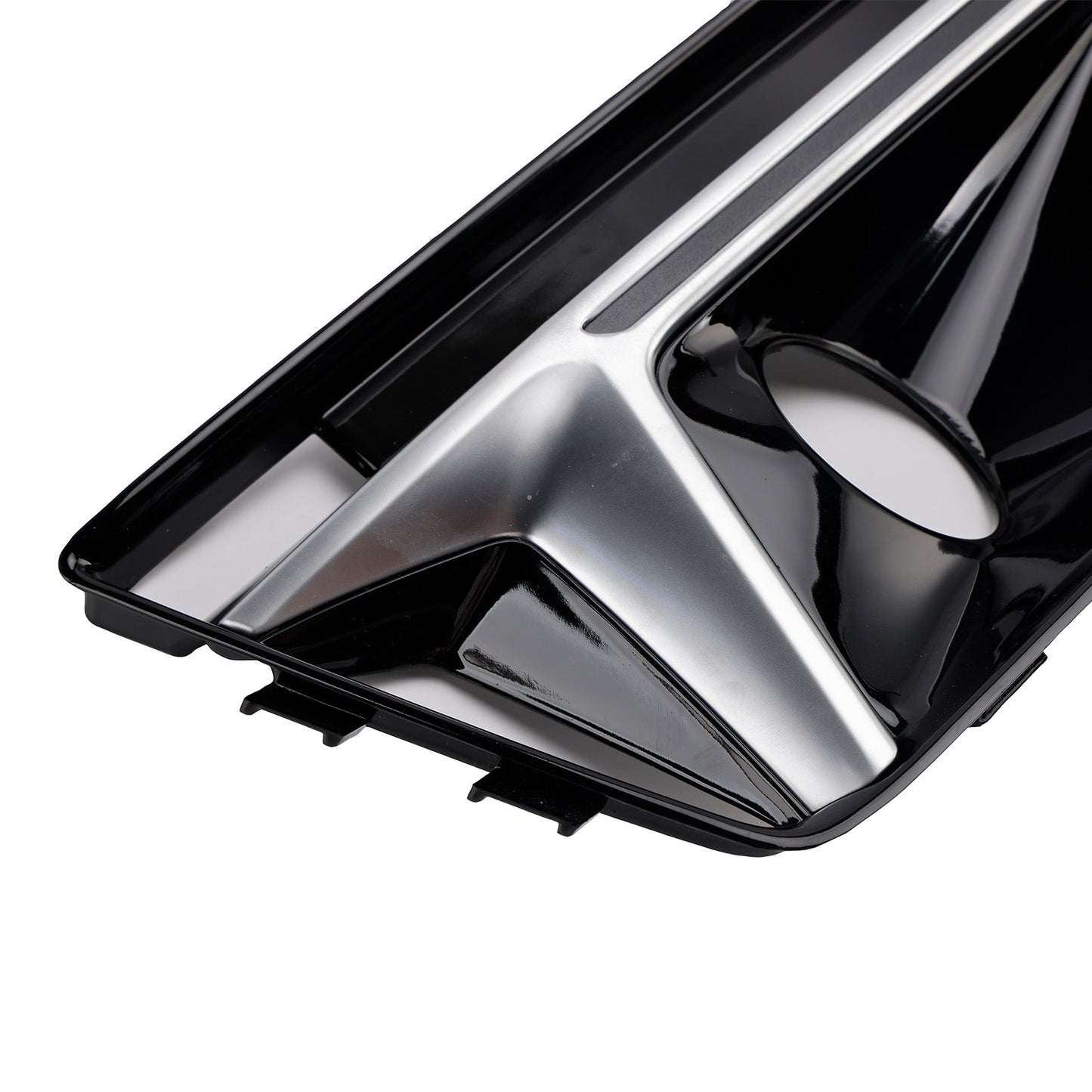 Griglia fendinebbia paraurti anteriore cromata nera (2 pezzi) per Audi A4 B9 S4 2016-2019 (2 pezzi)