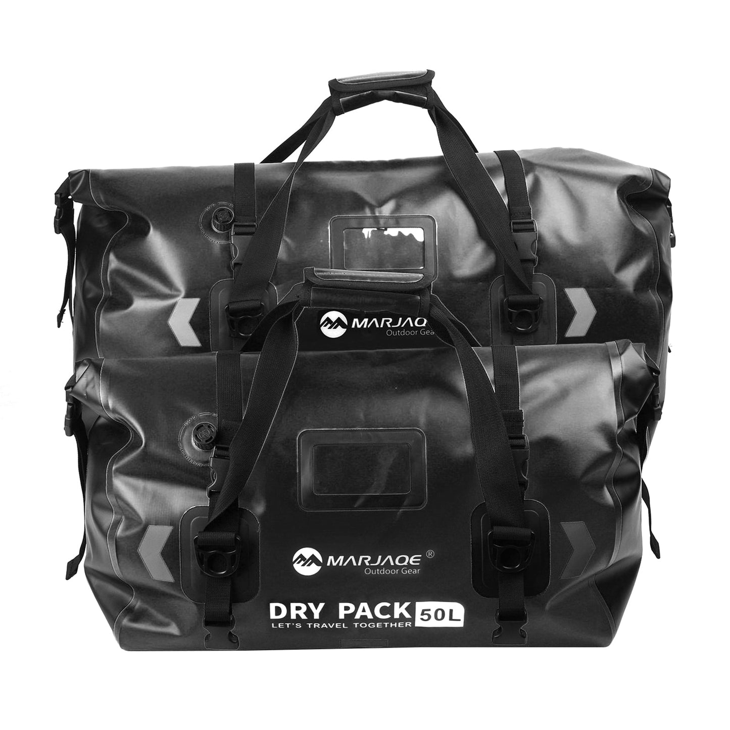 Borsa laterale universale per bagagli in PU da 50 litri per motocicletta, colore: GialloB