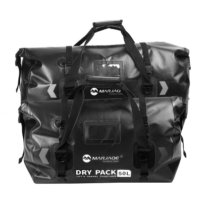 Borsa laterale universale per bagagli in PU da 50 litri per motocicletta, colore: GialloB