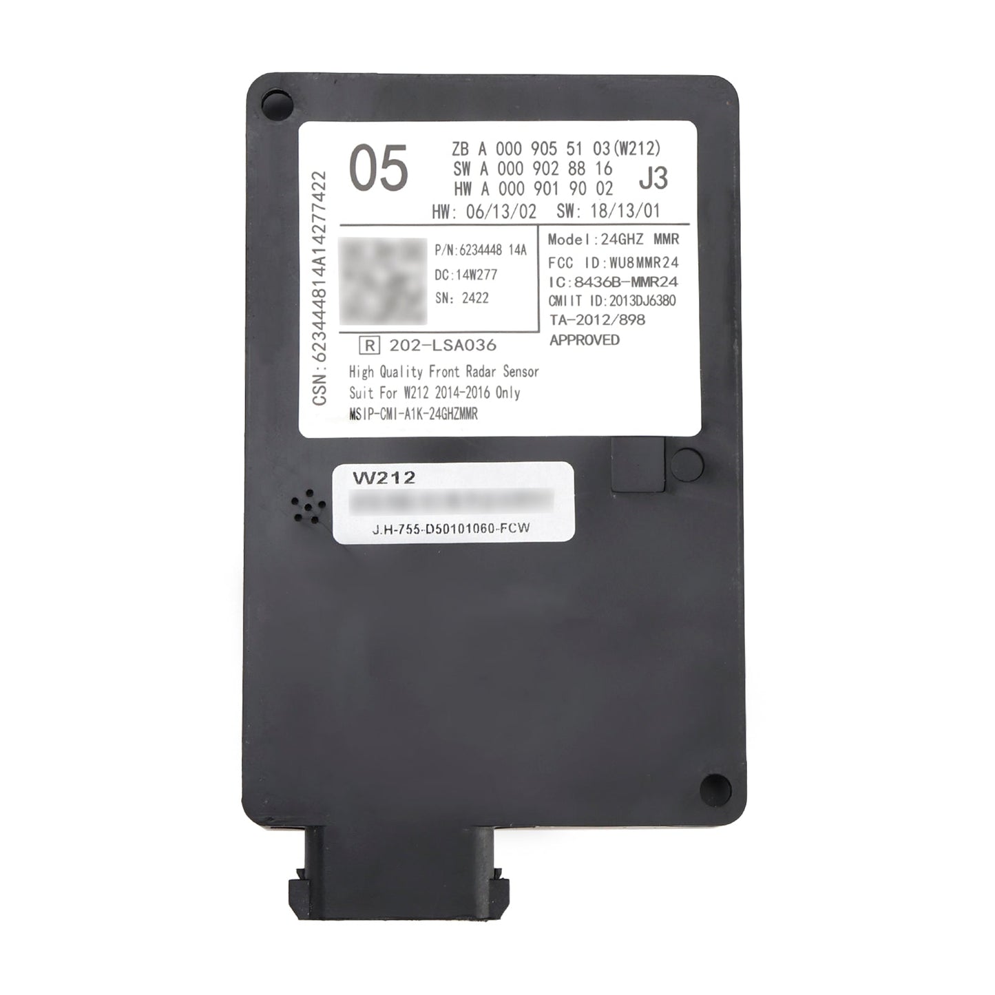 Unità di controllo del sensore radar anteriore Mercedes W212 2014-2016 A0009055103 A0009028816 A0009009102