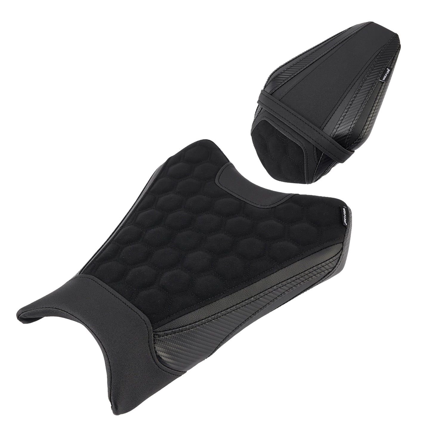 Kit cuscini passeggero Raider anteriori e posteriori per BMW R1300GS 2024-2025, colore nero.