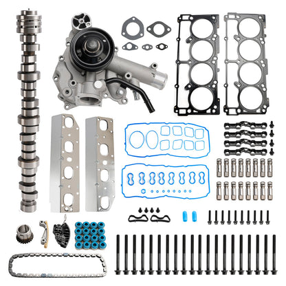 Kit albero a camme MDS Kit catena di distribuzione Pompa dell'acqua adatta per Dodge Ram 1500 5.7L Hemi 09-19