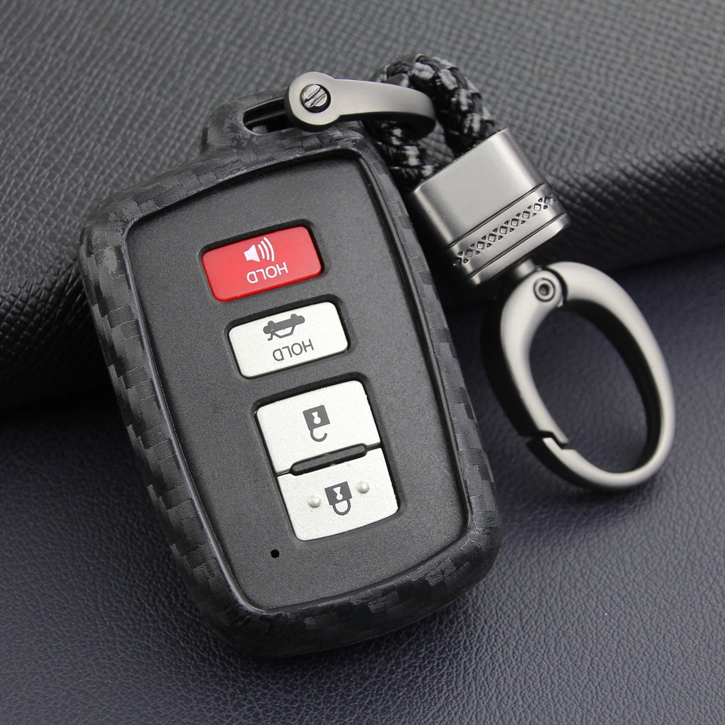 Custodia in similpelle e silicone per chiave auto con fibbia per Toyota Highlander